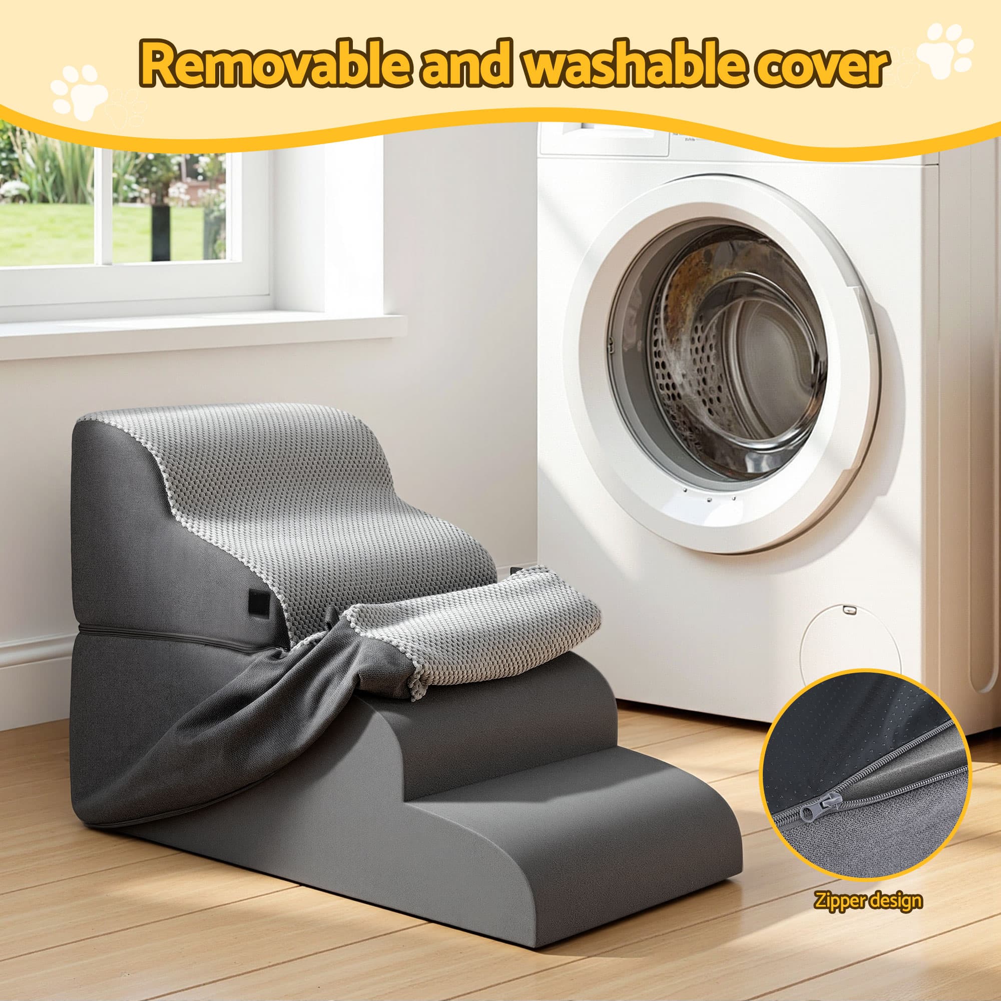 2-in-1 Foam Stairs & Bed (i.Pet) view 7