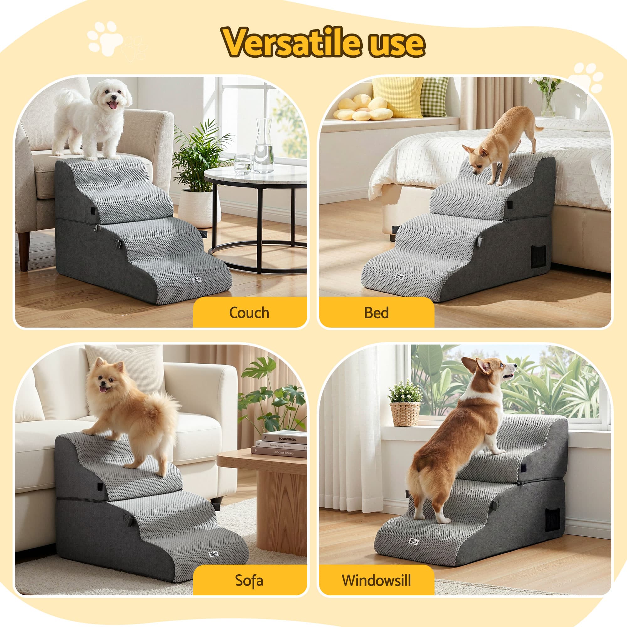 2-in-1 Foam Stairs & Bed (i.Pet) view 8