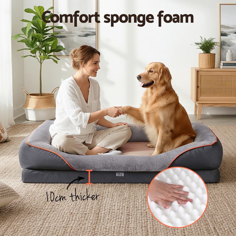 Orthopedic Fleece Sofa Bed, XL (i.Pet) view 4