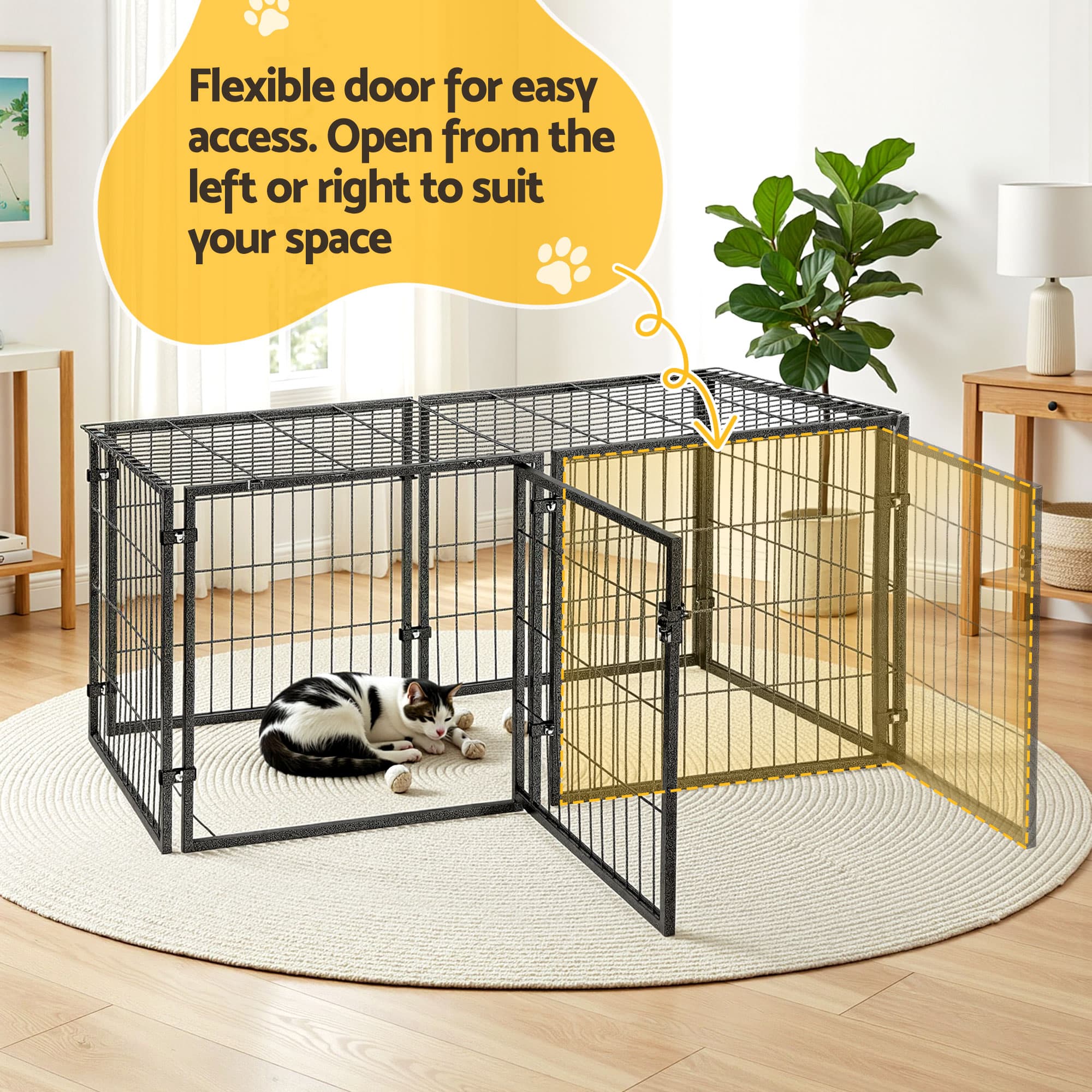 Large Crate & Playpen, 129cm (i.Pet) view 6