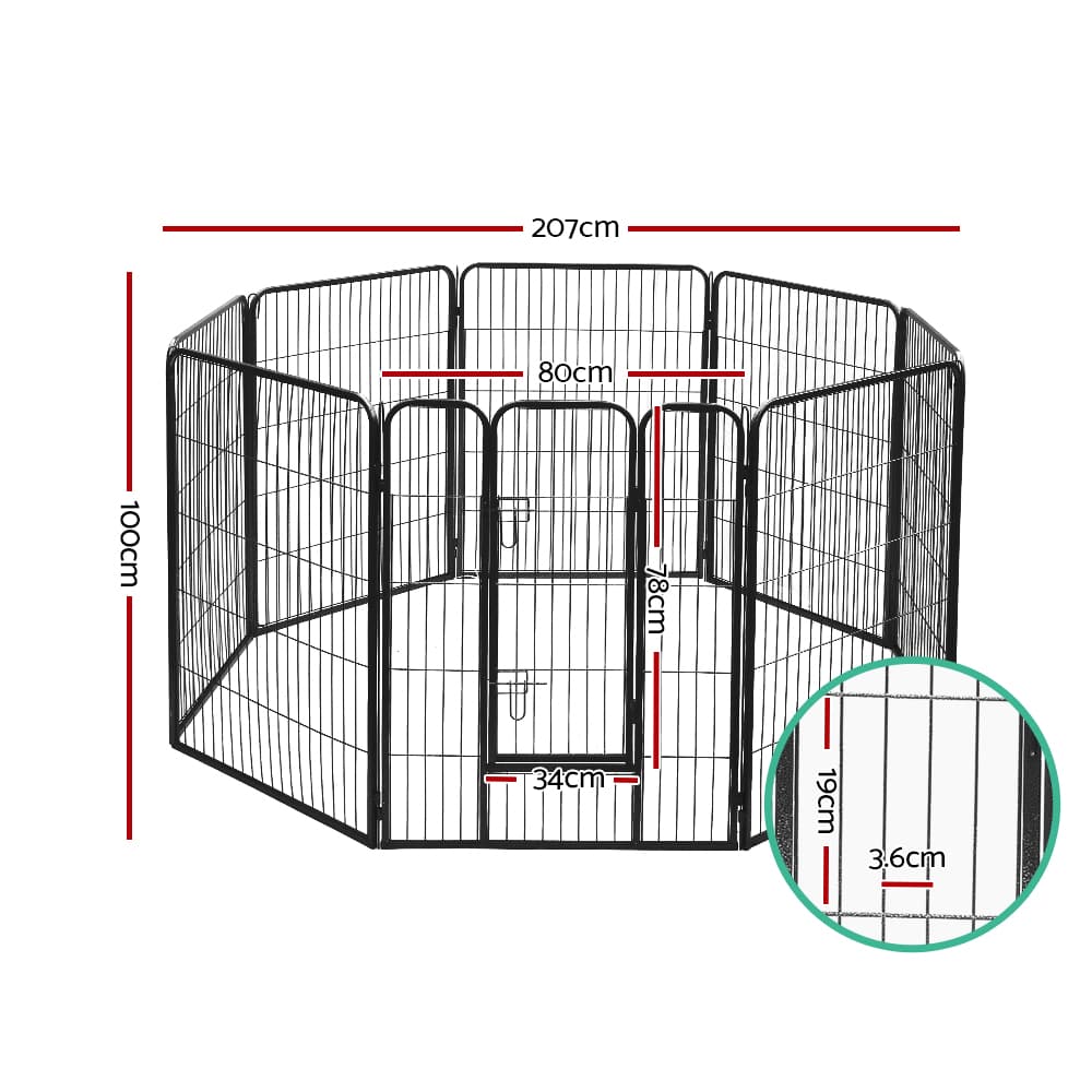 8-Panel Playpen, 100cm (i.Pet) view 2