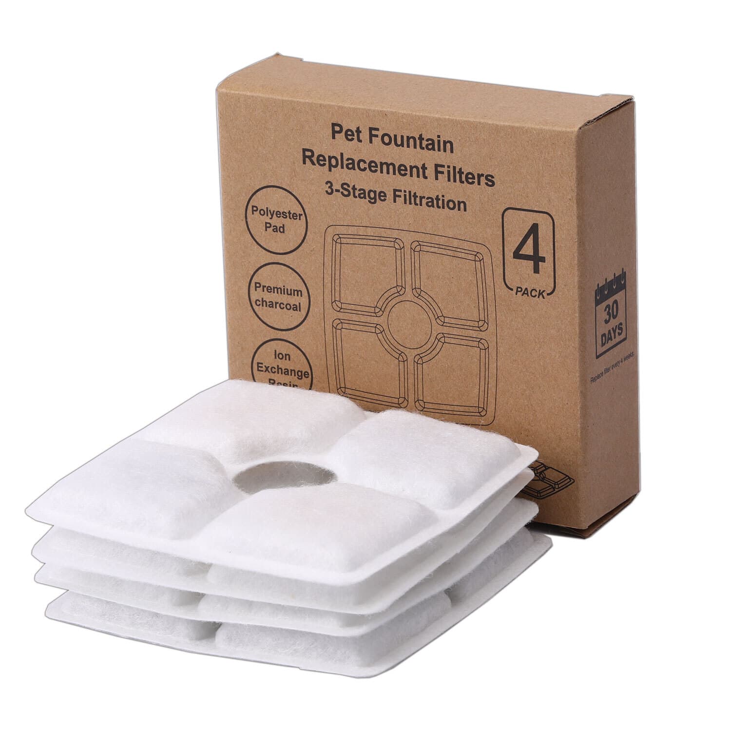 Fountain Carbon Filters, 8 Pack