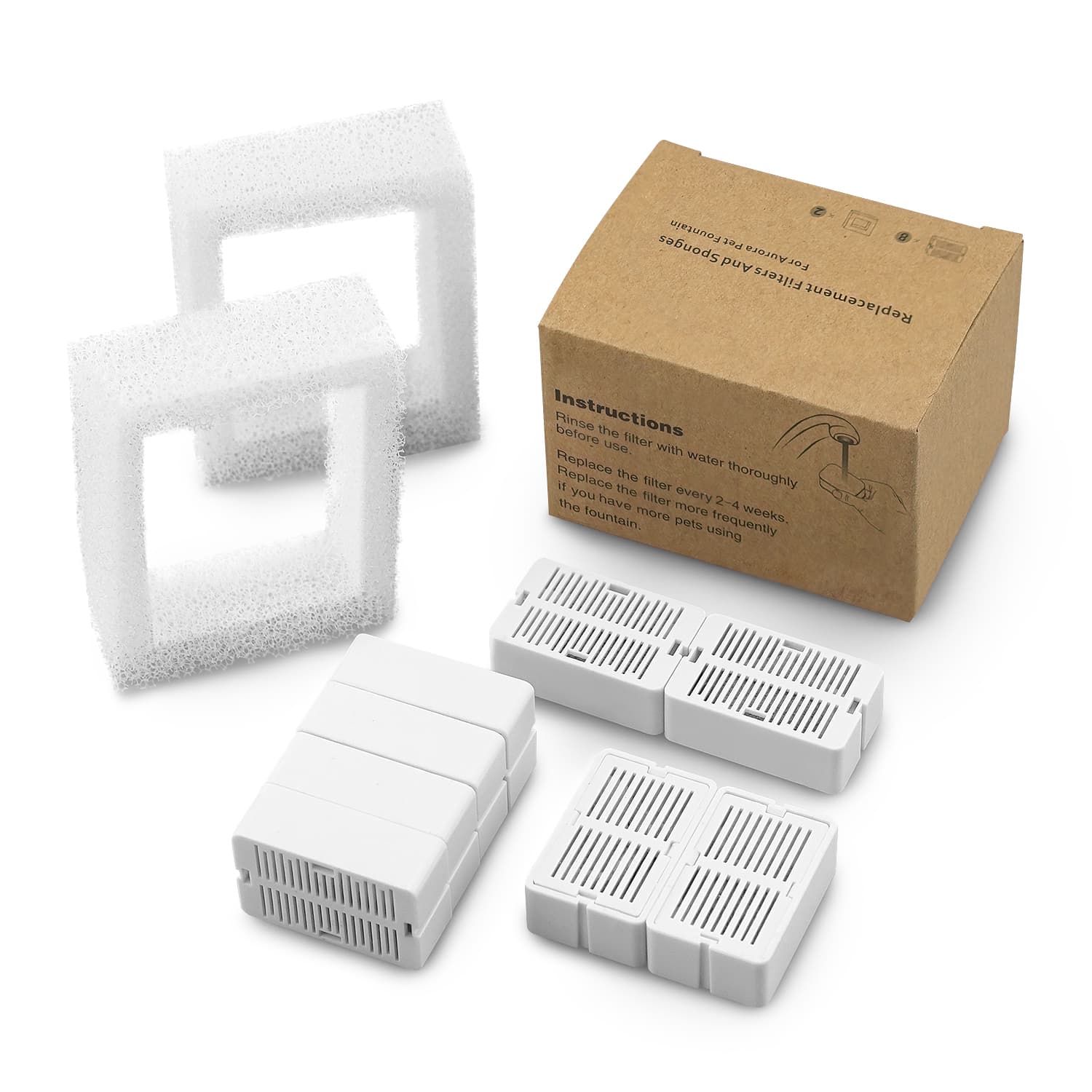 Fountain Replacement Filters, 16 Pack