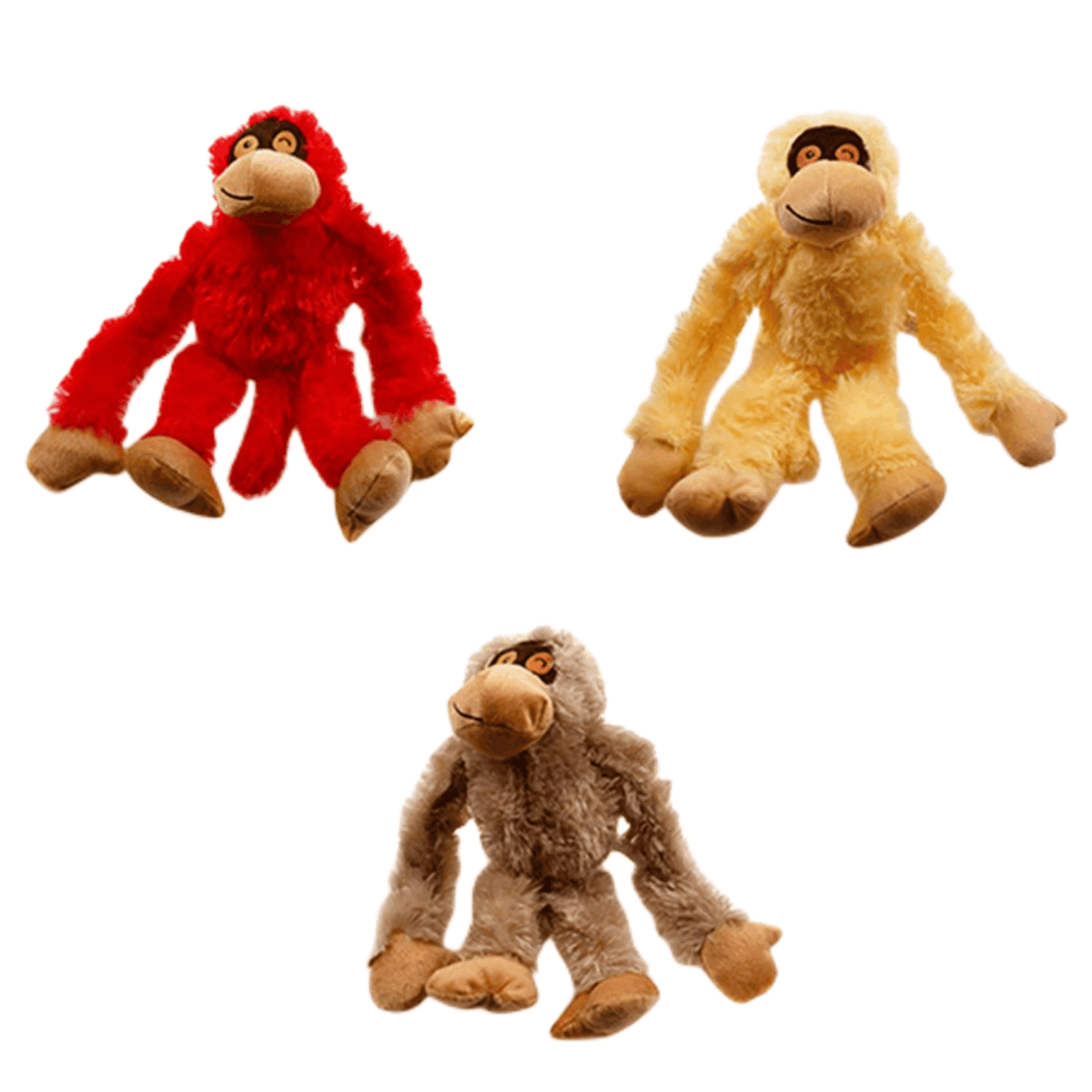 Plush Gorilla Toys, 3 Pack