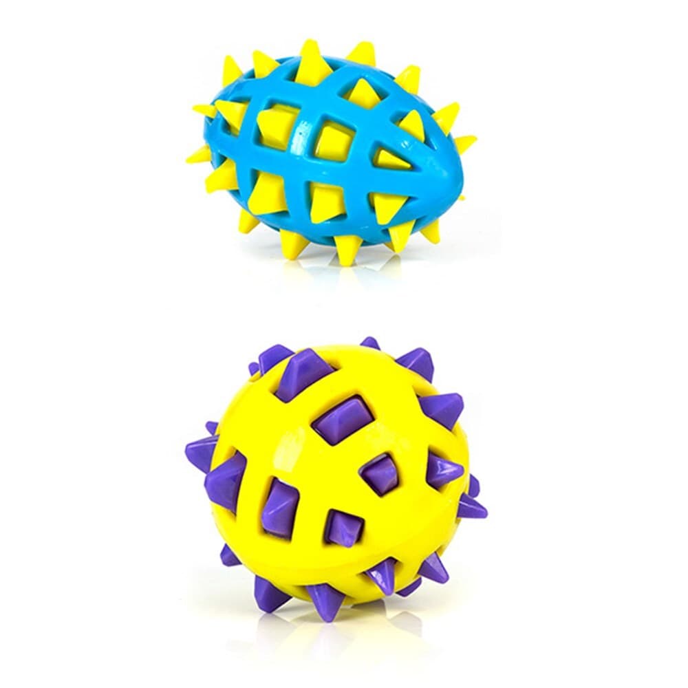 Rubber Spike Dental Footballs, 2 Pack