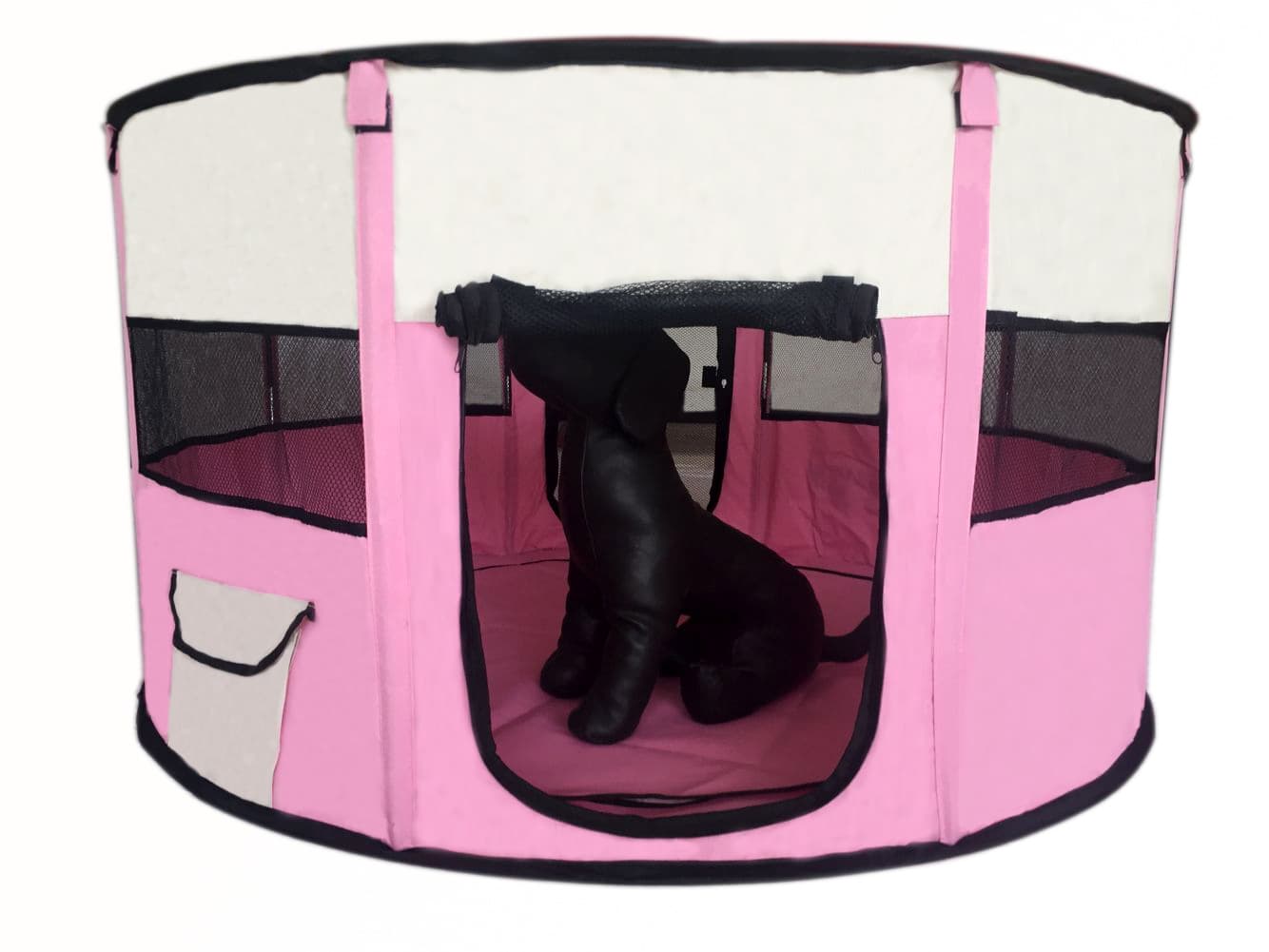 Round Soft Playpen, Large (YES4PETS), Pink view 2