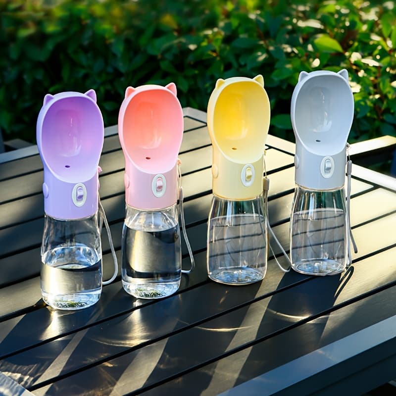 Travel Water Bottle with Bowl Dispenser, 380ml view 3