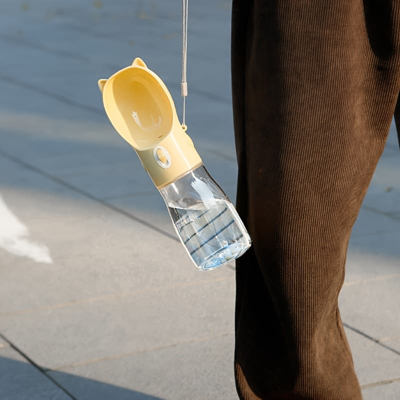 Travel Water Bottle with Bowl Dispenser, 380ml view 5