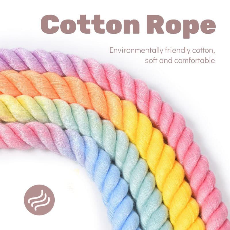 Hand-Woven Rope Lead & Collar Set, Purple view 5