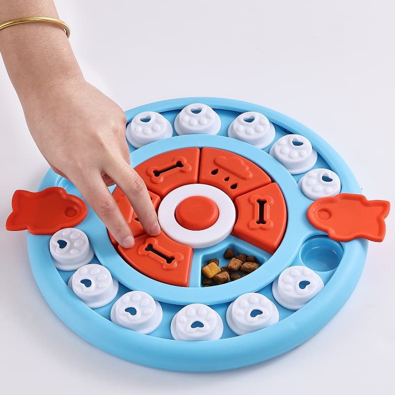 Puzzle Feeder Toy, Blue view 4