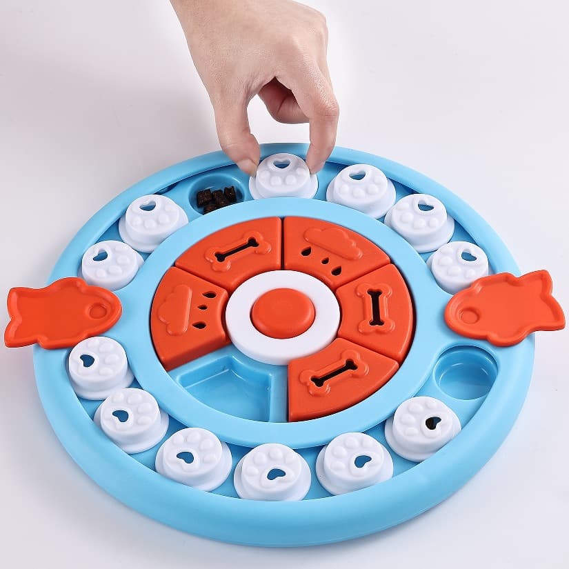 Puzzle Feeder Toy, Blue view 5