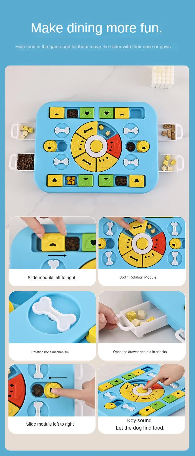 Interactive Puzzle Toy, Blue view 7