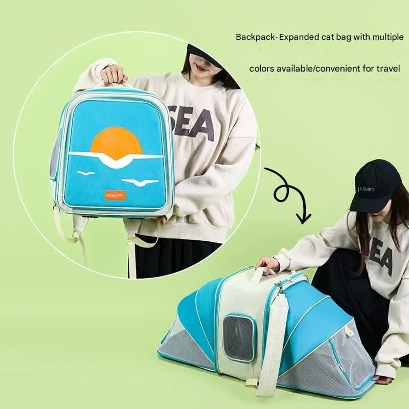Expandable Carrier Backpack, Purple view 2