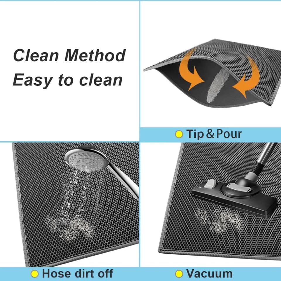 Litter Mat Honeycomb, 2 Pack, Grey view 3
