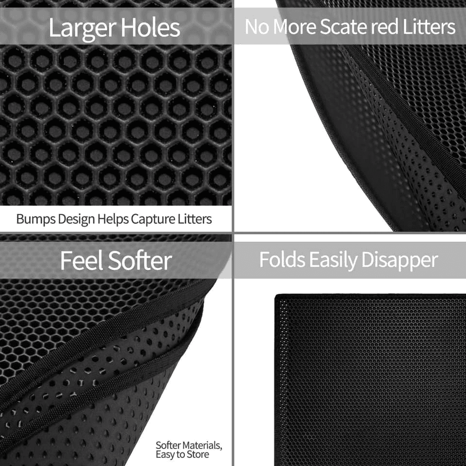 Litter Mat Honeycomb, 2 Pack, Grey view 4
