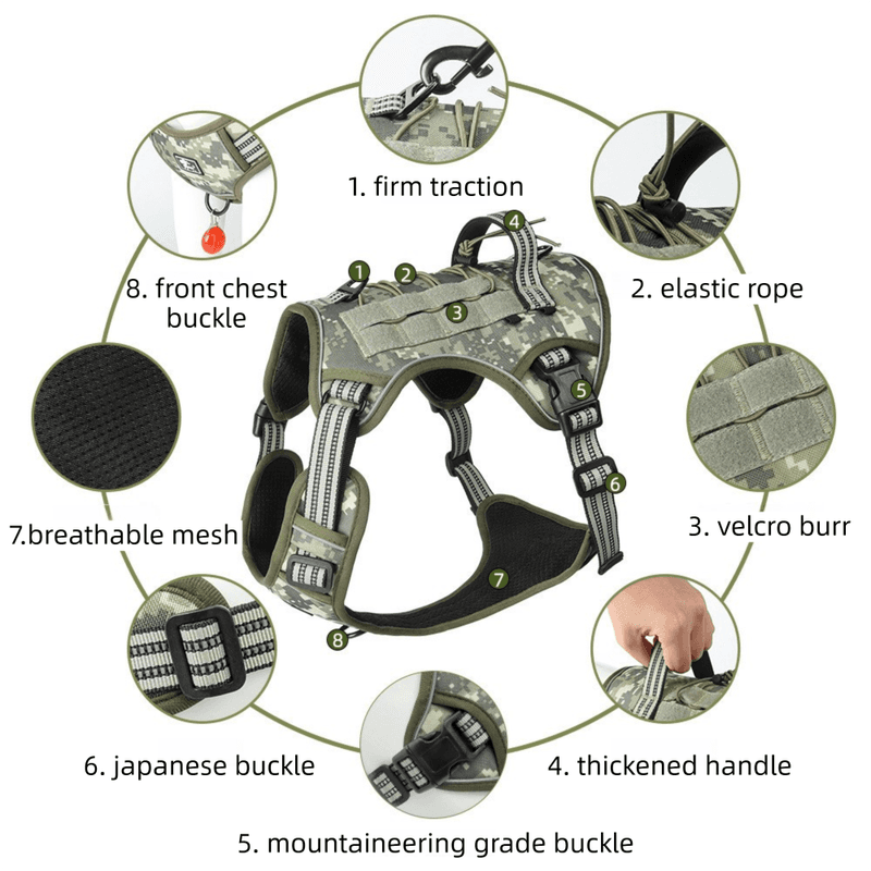 Tactical Harness Set, 3 Piece XL, Camouflage view 3