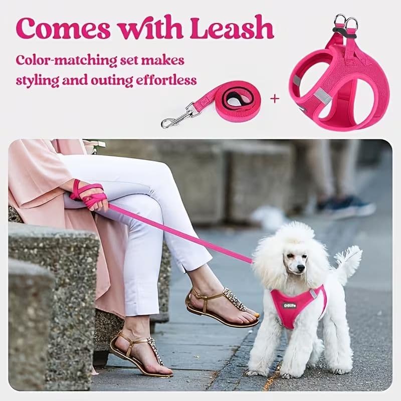 Breathable Vest Harness & Lead Set view 6