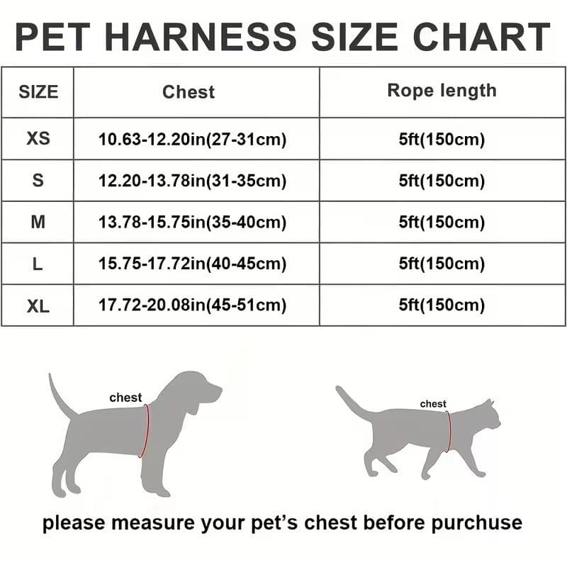 Breathable Vest Harness & Lead Set view 7