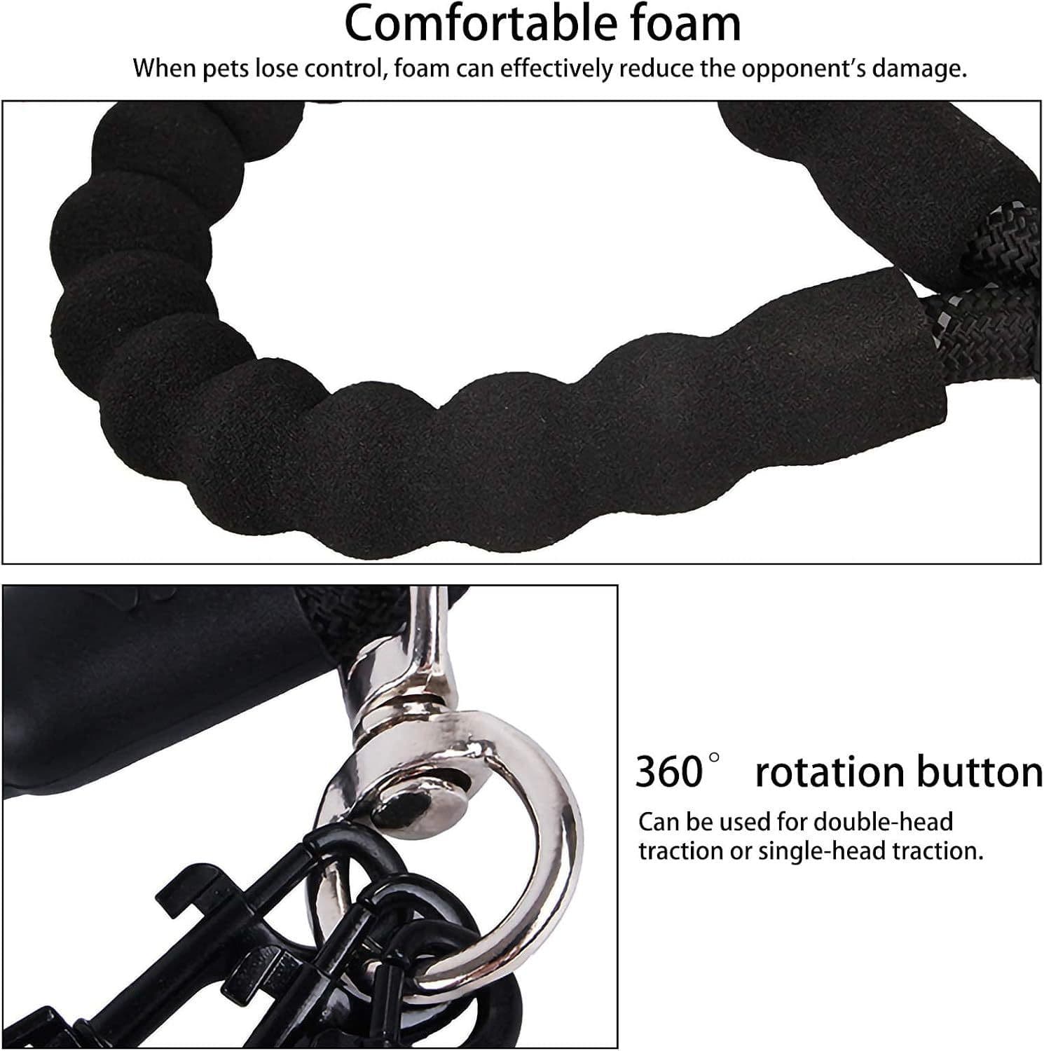 3-in-1 No-Tangle Multi-Dog Lead, Red view 3