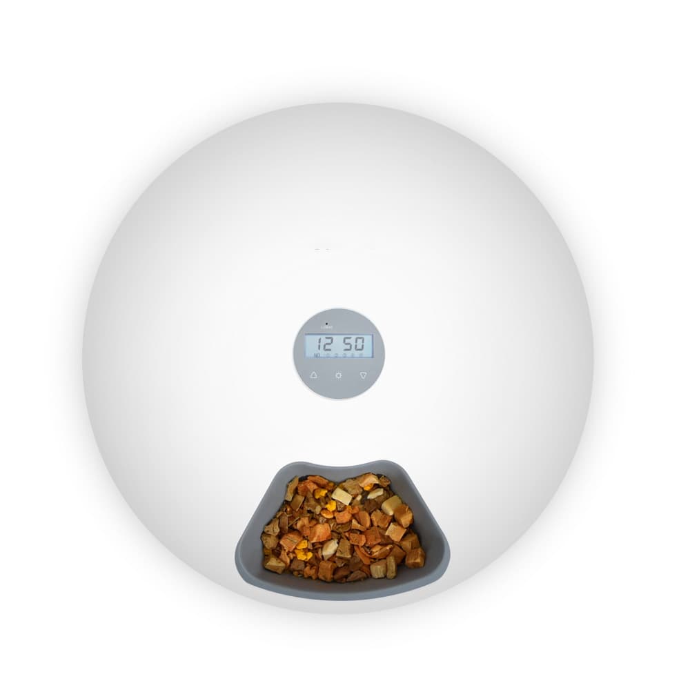 6-Meal Automatic Feeder, Programmable, White